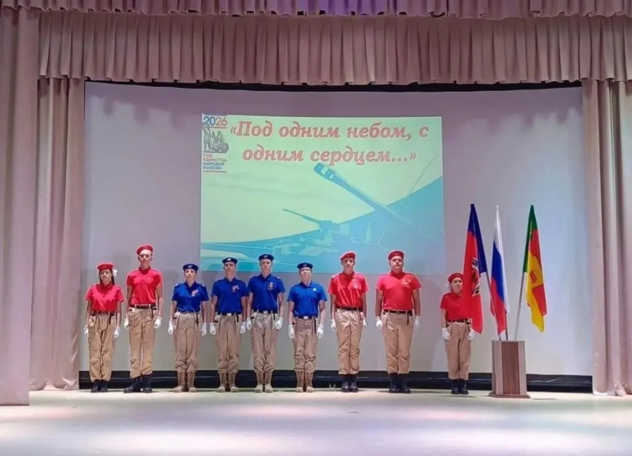 Накануне Дня защитника Отечества в районном Доме культуры состоялось торжественное открытие Года единства народов России в Родинском районе