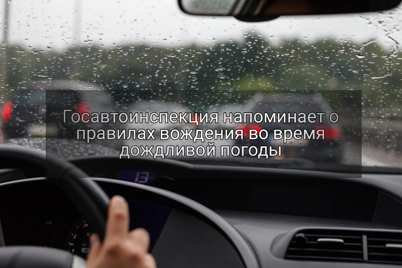 Госавтоинспекция Родинского района напоминает о правилах вождения во время дождливой погоды
