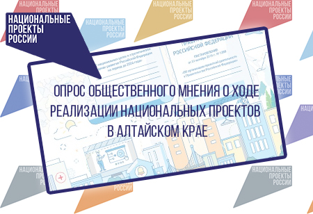 Просим Вас принять участие в опросе, который проводится с целью изучить информированность населения о реализации национальных проектов в регионе.