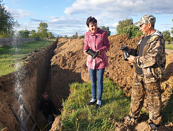 В селе Каяушка завершаются работы по укладке и монтажу нового водопровода
